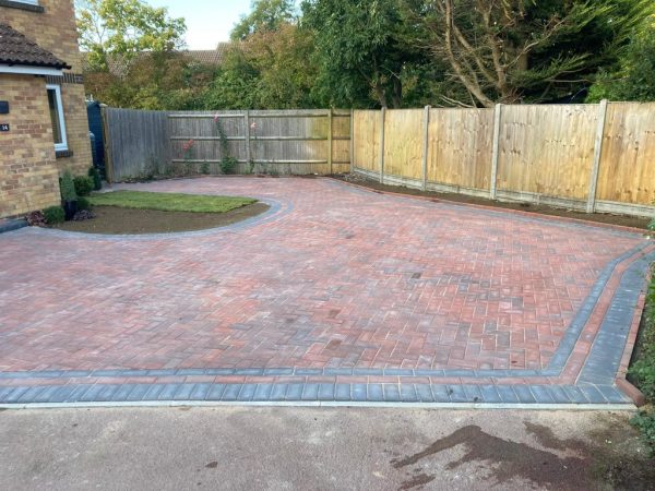 Brindle block paving on driveway in Bisley