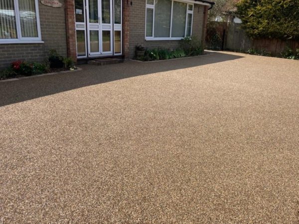 Gold Chip resin driveway in Bishops Cleeve