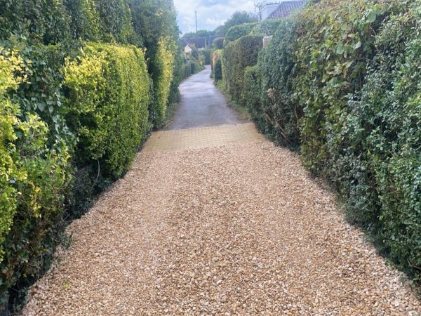 Gravel installation in laneway in Bishops Cleeve